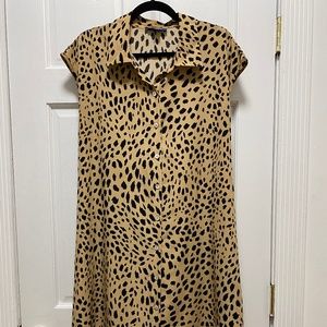 Apt.9 - Animal Print, Sleeveless Midi Dress w/Belt- XXL